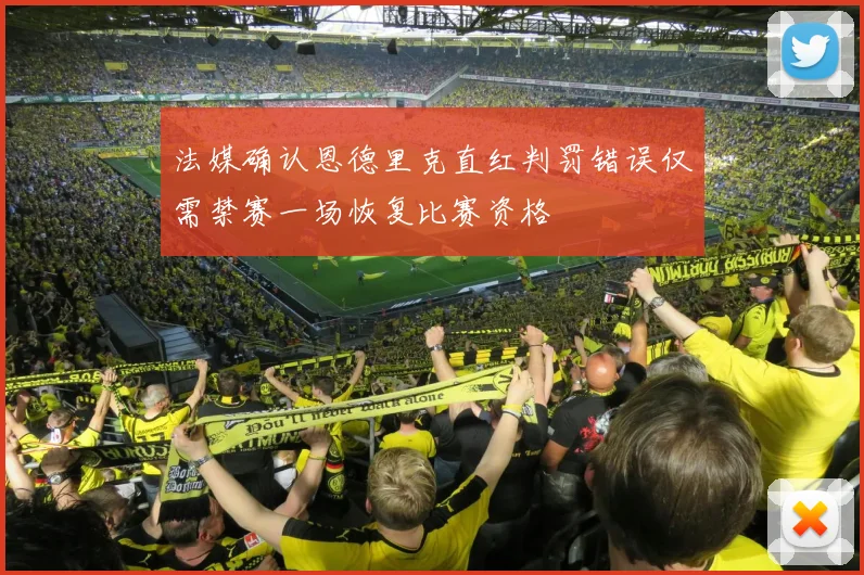 法媒确认恩德里克直红判罚错误仅需禁赛一场恢复比赛资格